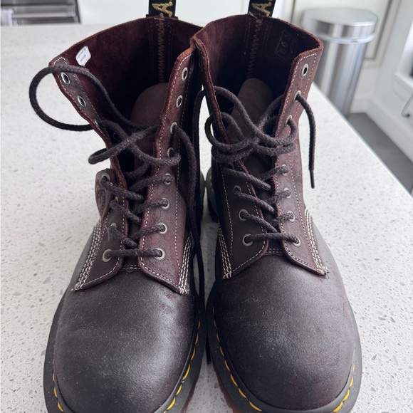 Dr. Martens Dark Brown Suede Boots - Picture 2 of 5